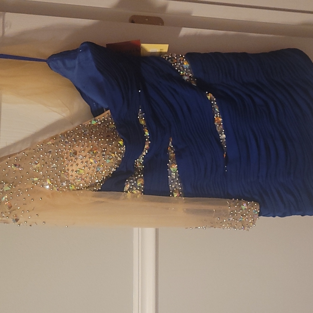 New with tags sized 16 women's 2 dressy dresses, silver dress is a 10